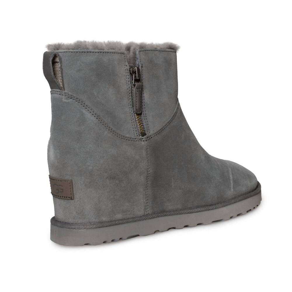 NEW UGG women's femme zip boot in grey
